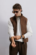 Quilted Suede Gilet