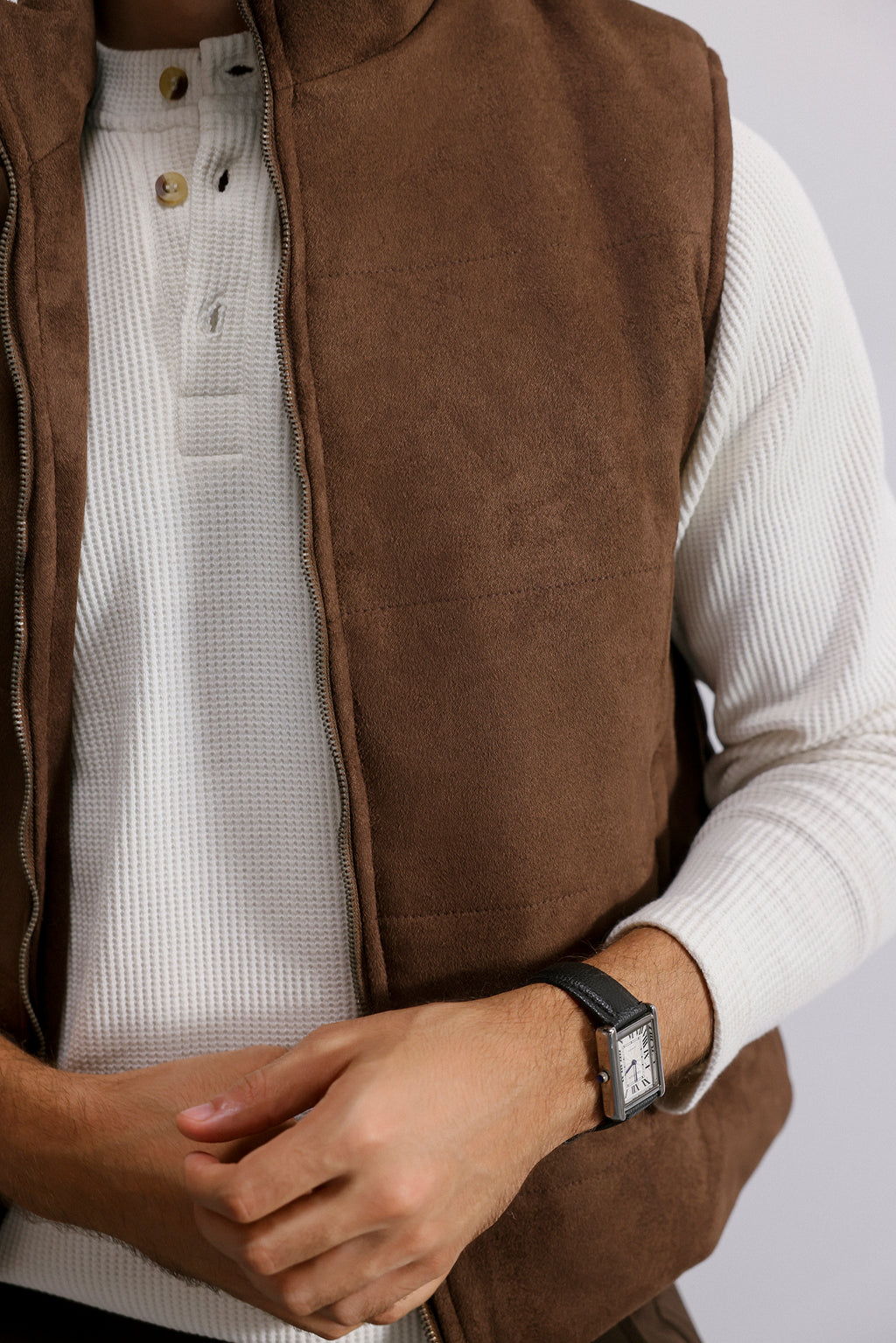 Quilted Suede Gilet