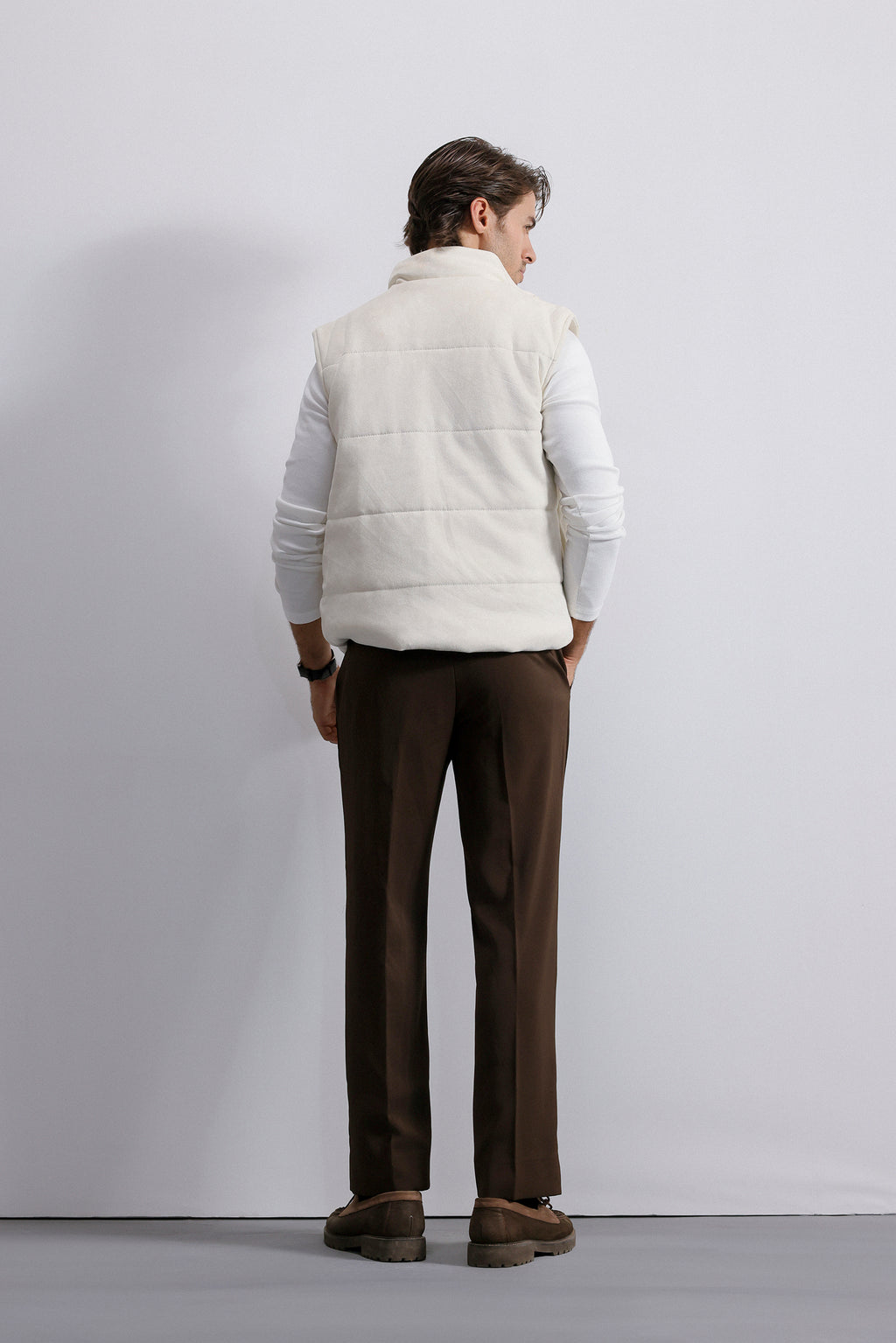Quilted Suede Gilet