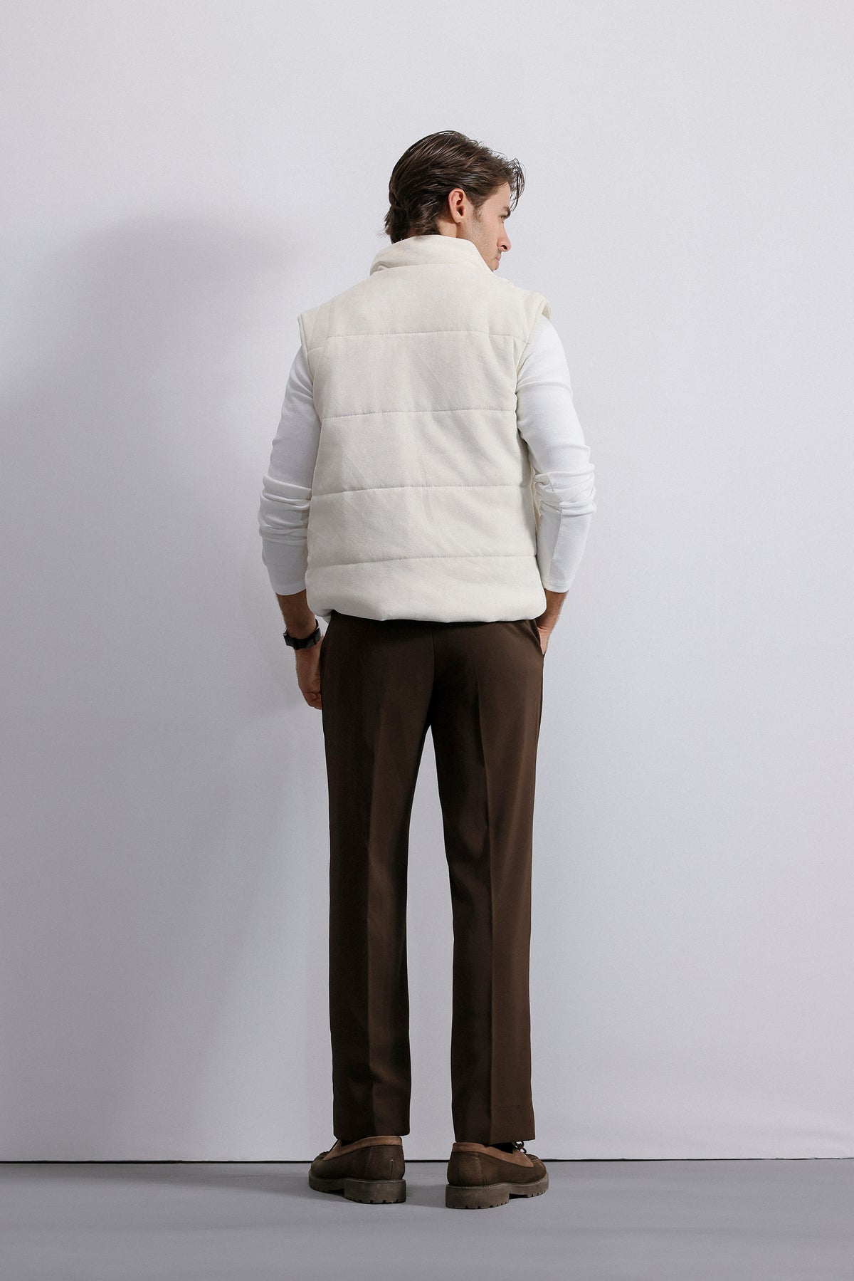 Quilted Suede Gilet