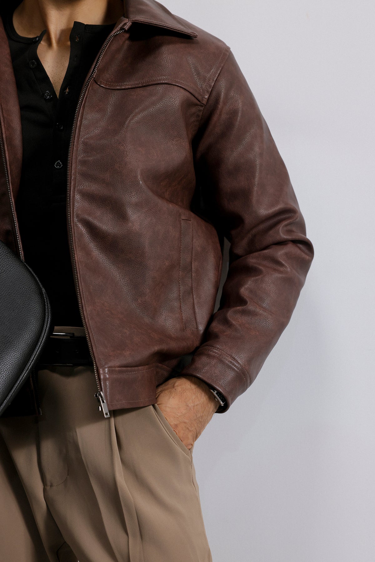 Washed Leather Jacket
