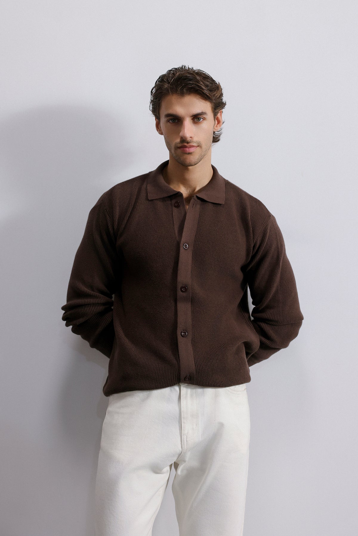 Classic Buttoned Knit Cardigan
