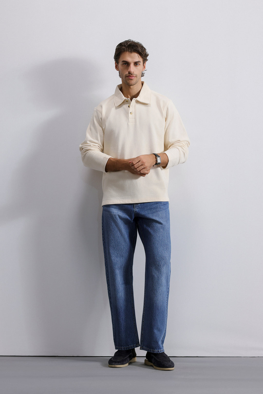 Luxe Terry Polo Sweater