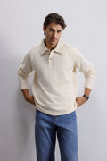 Luxe Terry Polo Sweater