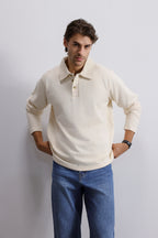 Luxe Terry Polo Sweater
