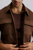 Double Pocket Suede Shacket