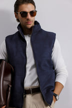 Quilted Suede Gilet