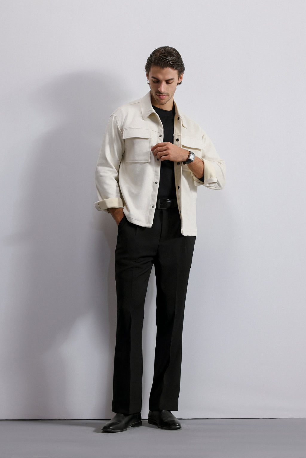 Double Pocket Suede Shacket