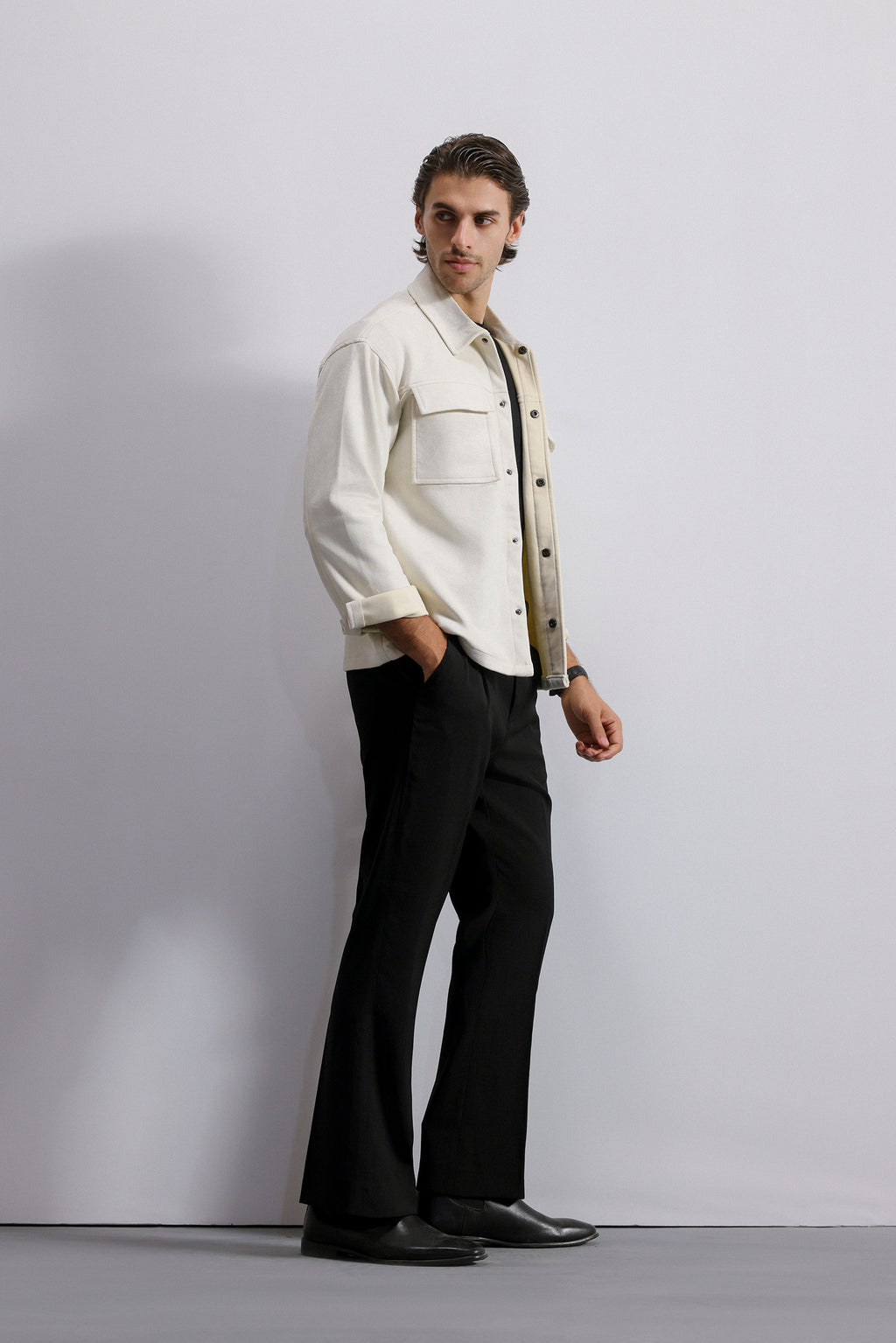 Double Pocket Suede Shacket