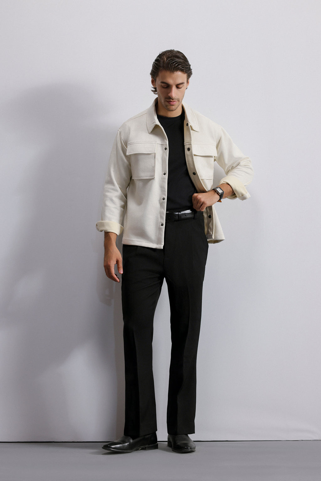 Double Pocket Suede Shacket