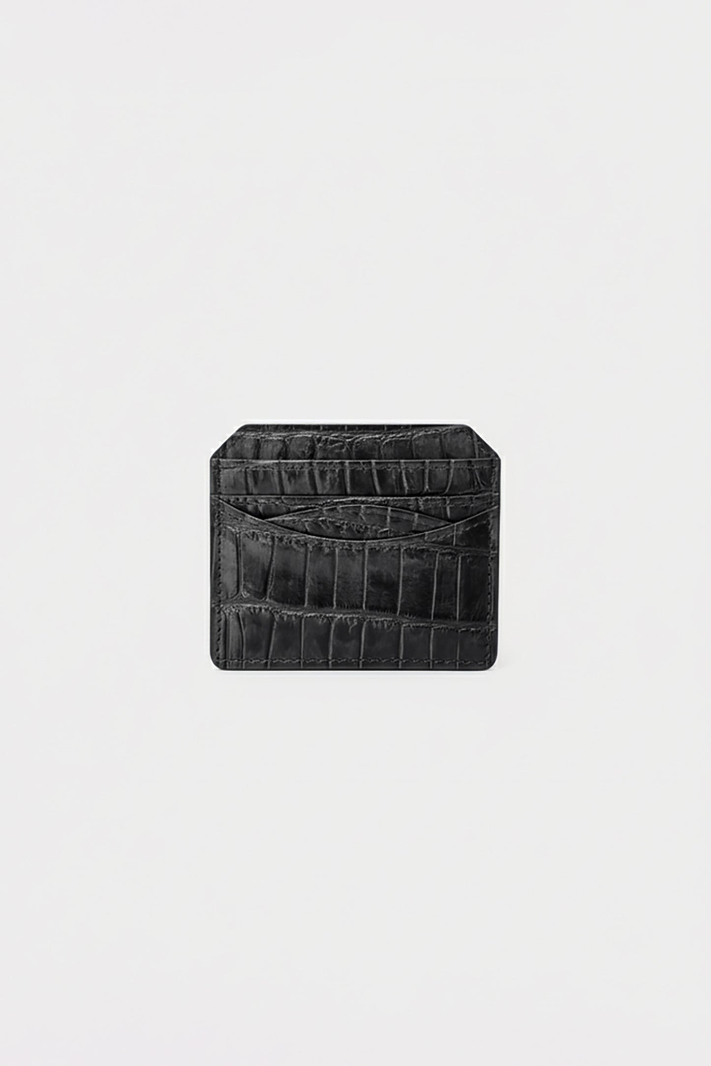 Croc Textured Leather Cardholder (LW-19)