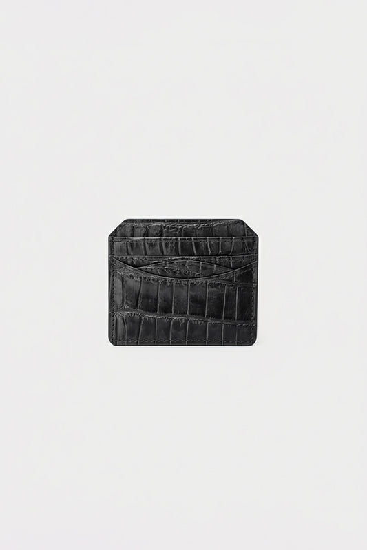 Croc Textured Leather Cardholder (LW-19)