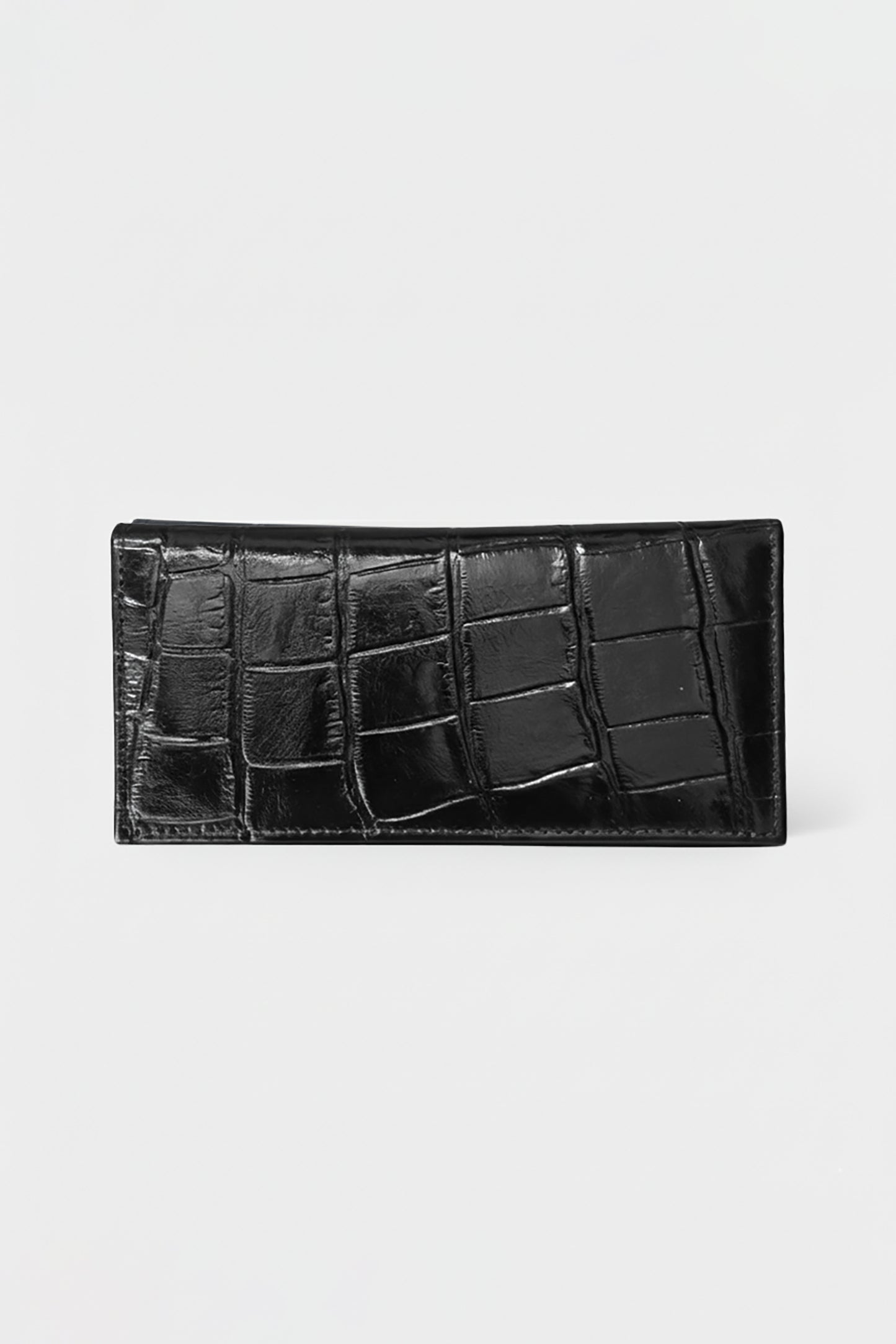 Croc Textured Leather Long Wallet (LW-02)