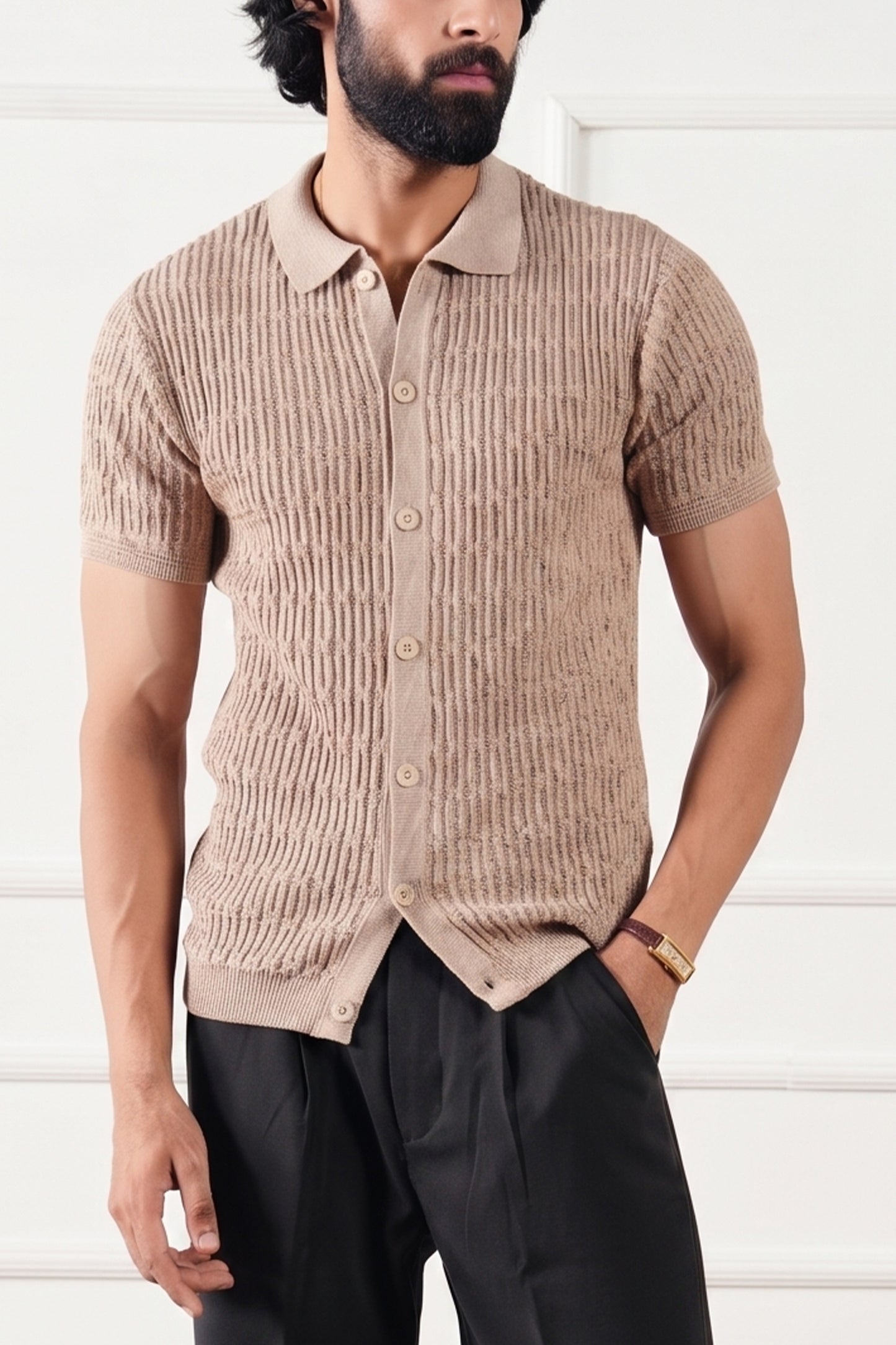 Cable Knit Shirt (MKB-02)