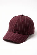 Pinstripe Linen Ball Cap