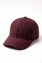 Pinstripe Linen Ball Cap