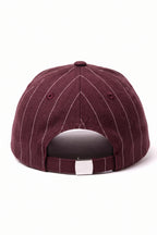 Pinstripe Linen Ball Cap