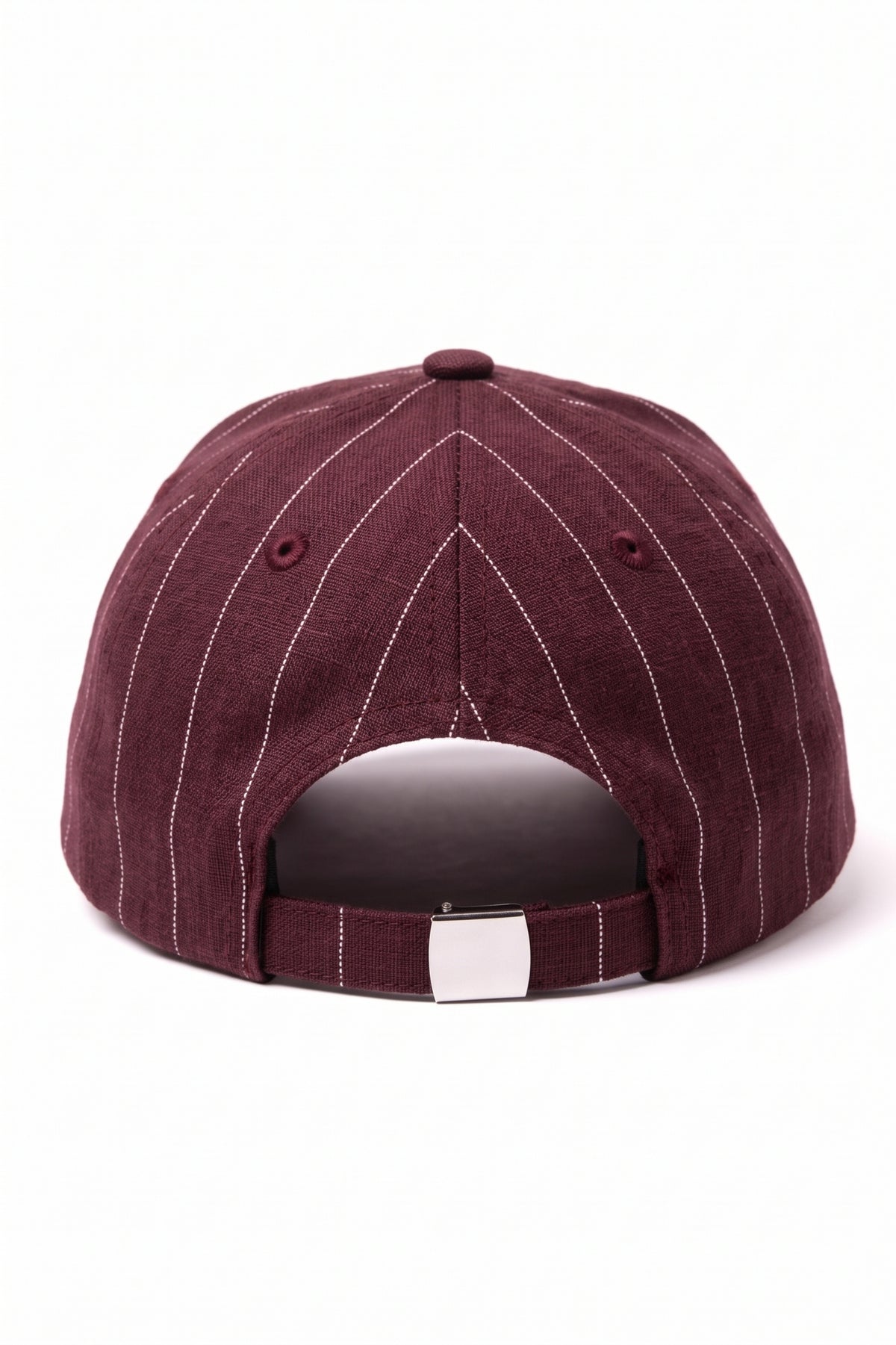 Pinstripe Linen Ball Cap
