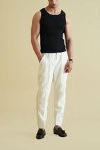 Men's Ribbed Vest - Black