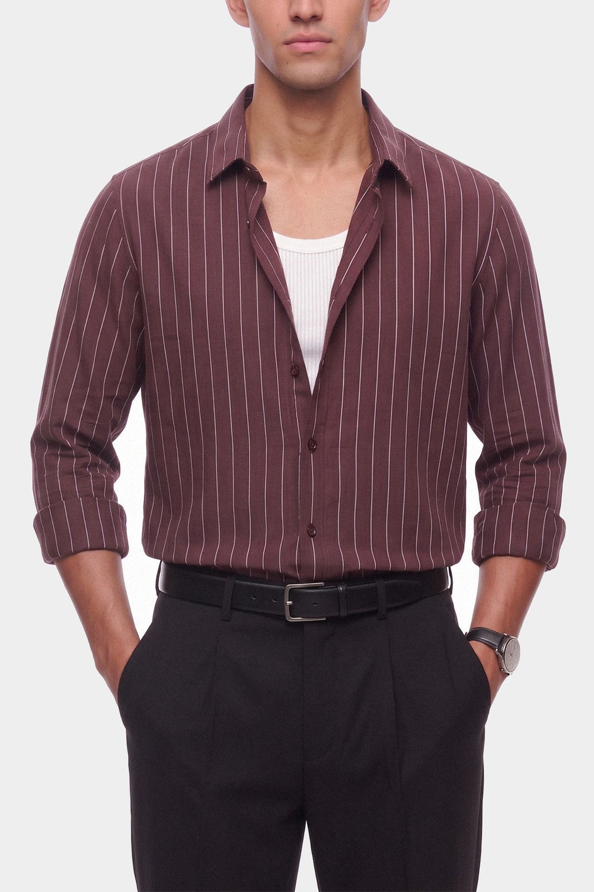 Pinstripe Linen Shirt (MCS-24)