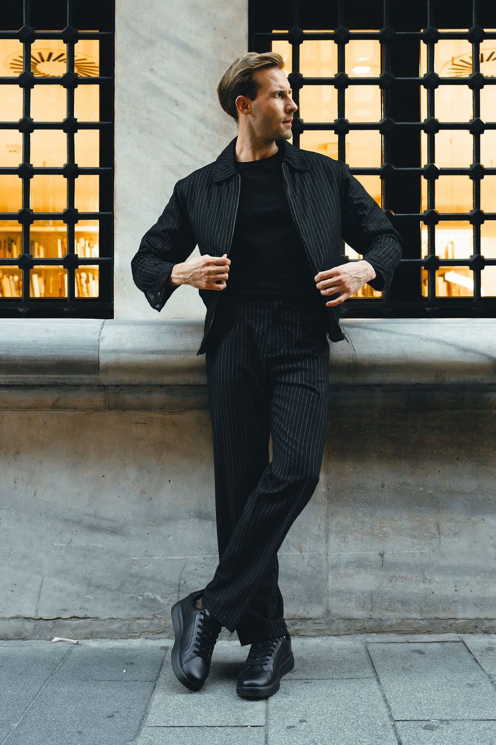 Pinstripe Wool Jacket (MWJ-07)