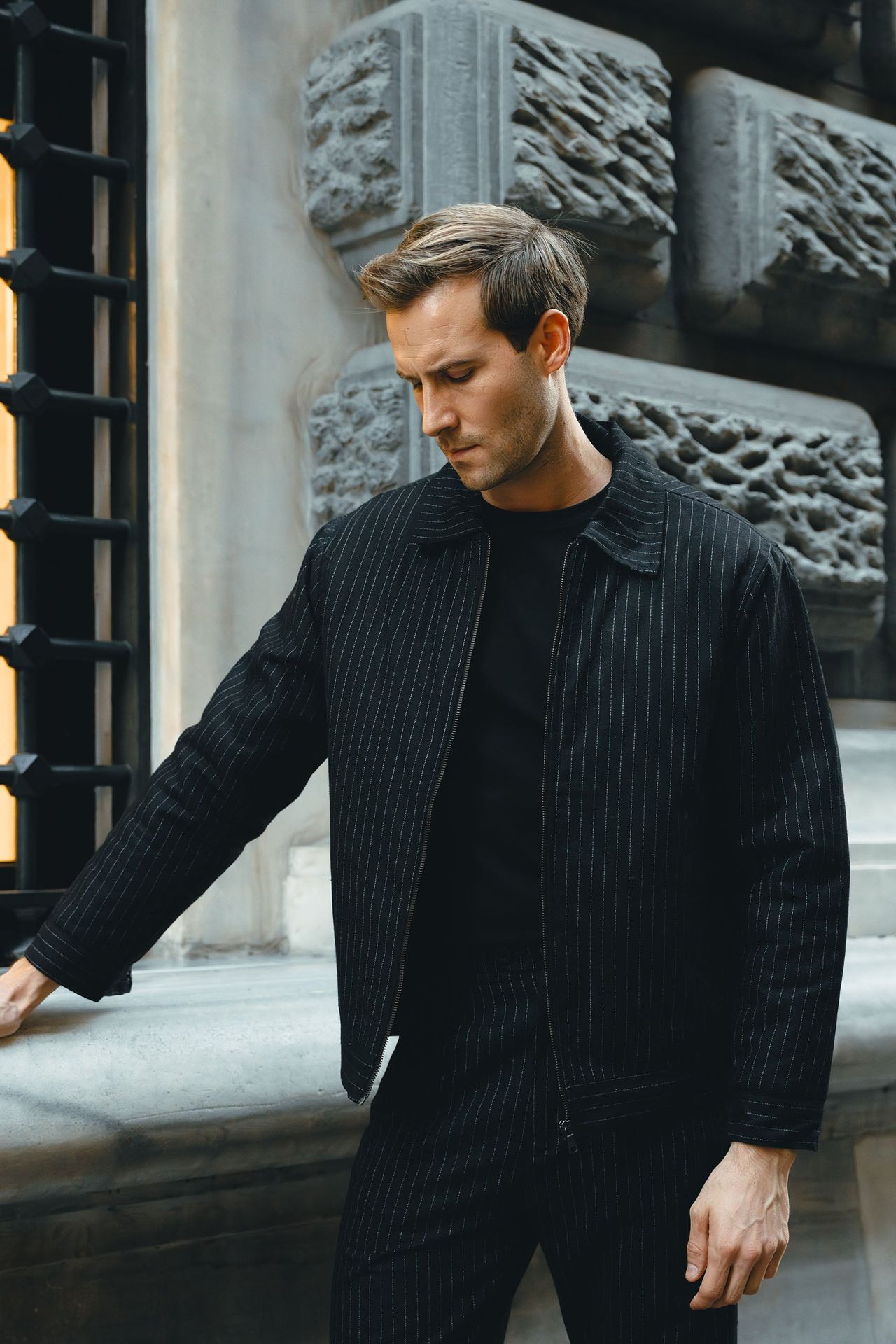 Pinstripe Wool Jacket (MWJ-07)