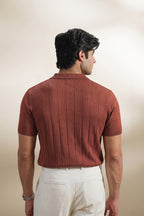 Drop Needle  Knit Polo Shirt (MKP-24)