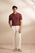 Drop Needle  Knit Polo Shirt (MKP-24)