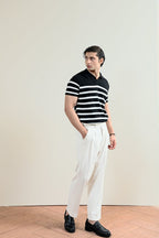 Striped Knit Polo Shirt (MKP-11)