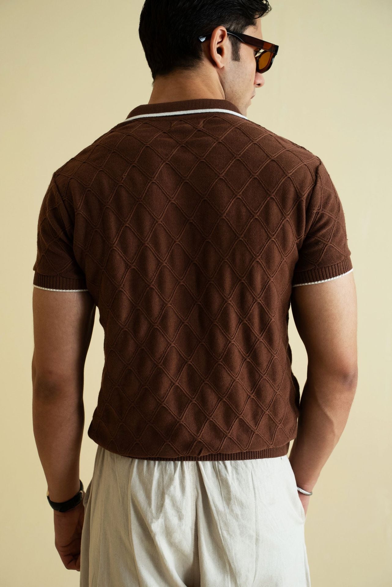 Textured Knitted Polo Shirt (KPS-10)