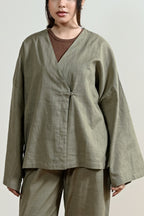 Verona Overlap Linen Shirt (WCS-02)