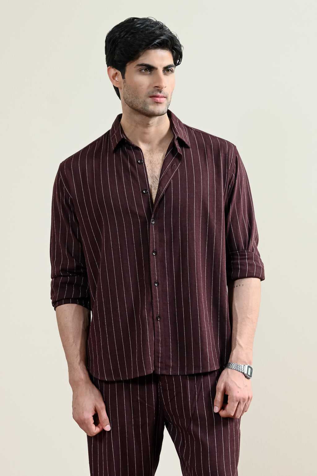Pinstripe Linen Shirt (MCS-24)