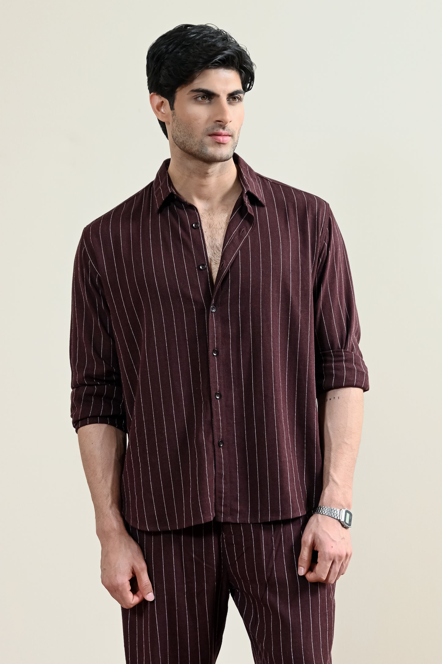 Pinstripe Linen Shirt (MCS-24)