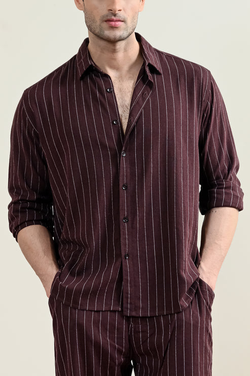 Chocolate brown Casual Shirt for Men