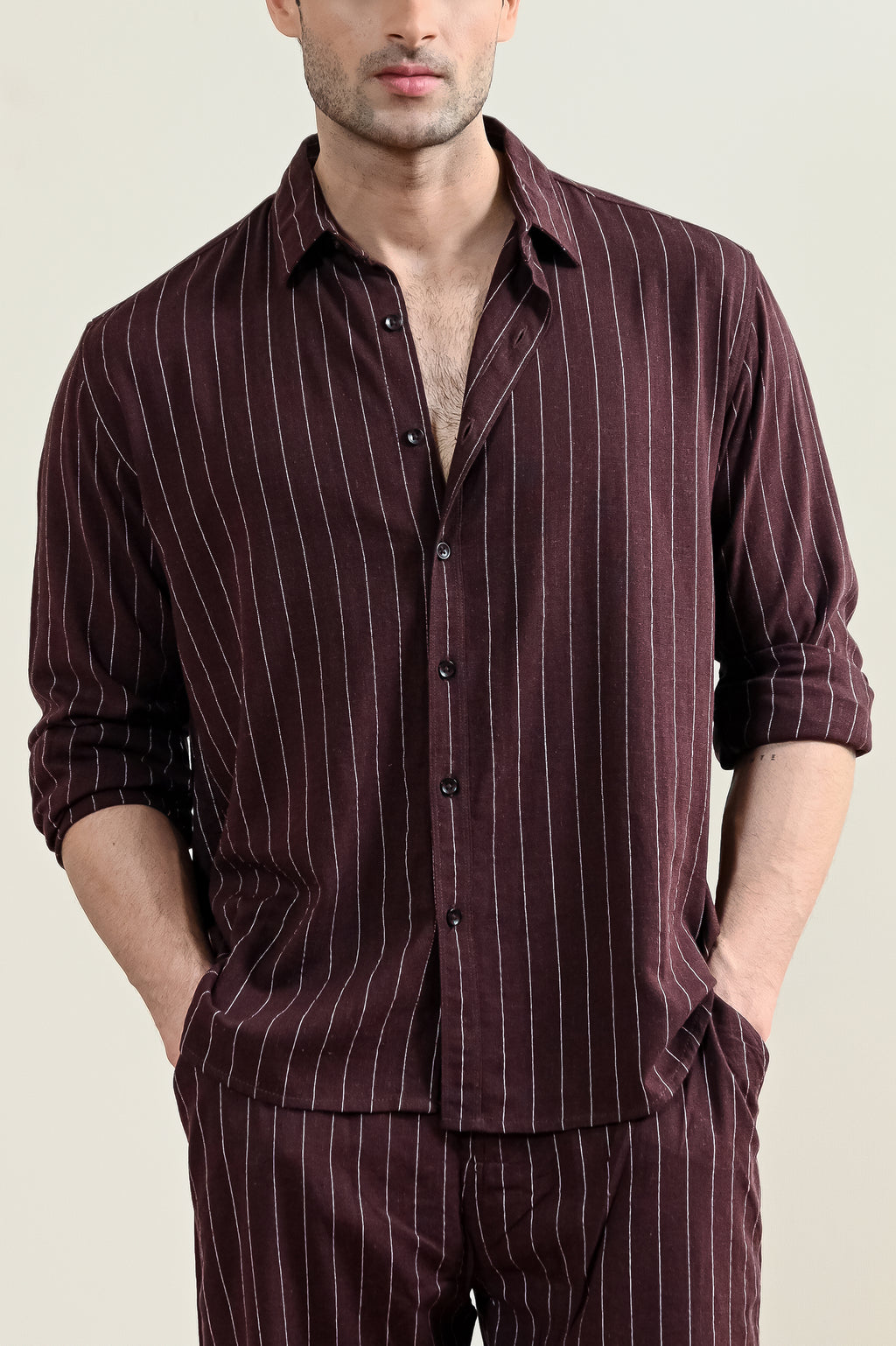 Pinstripe Linen Shirt (MCS-24)