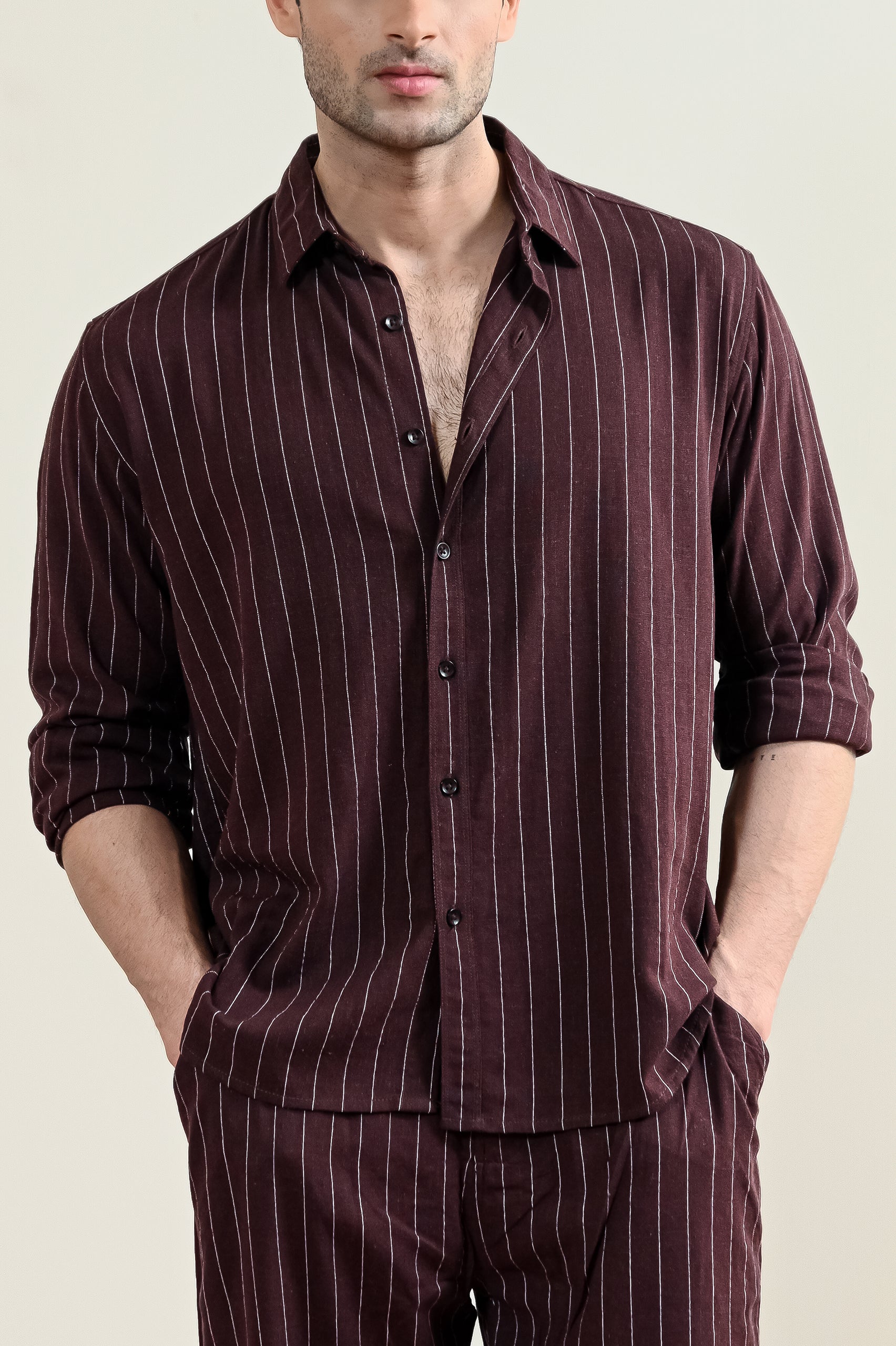 Pinstripe Linen Shirt (MCS-24)
