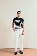 Striped Knit Polo Shirt (MKP-11)