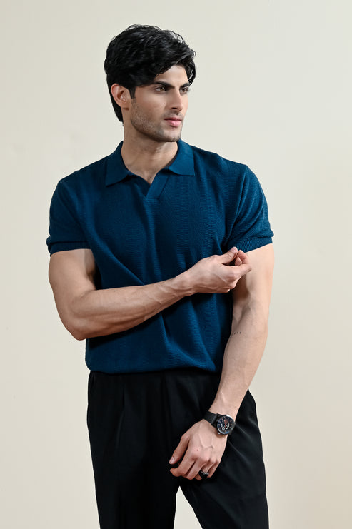 Teal Polo Shirt for Men