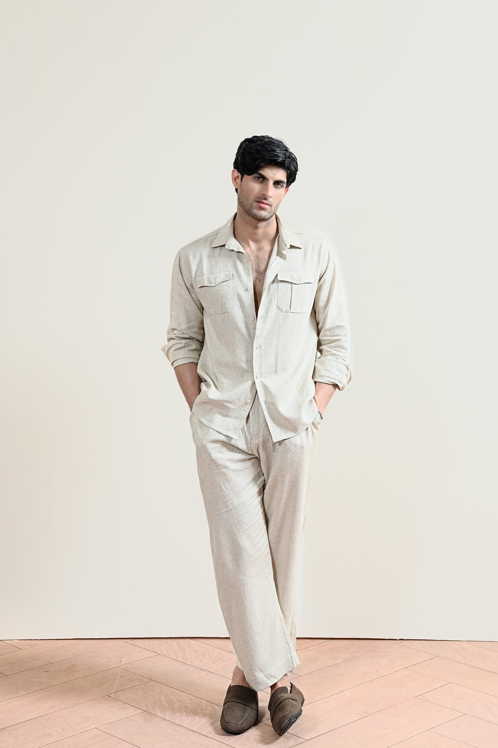 Heritage Double Pocket Linen Shirt (MCS-17)