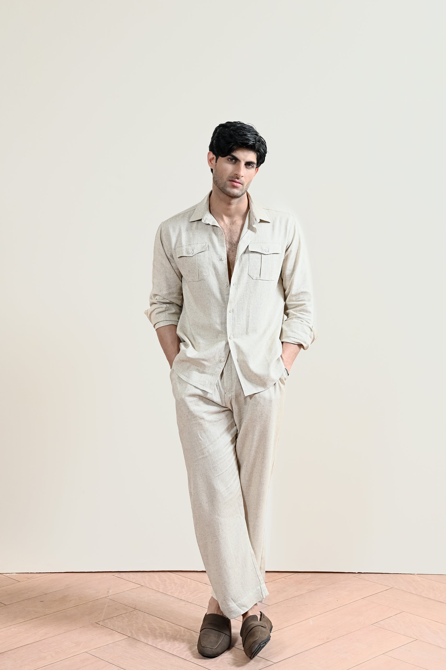 Heritage Double Pocket Linen Shirt (MCS-17)
