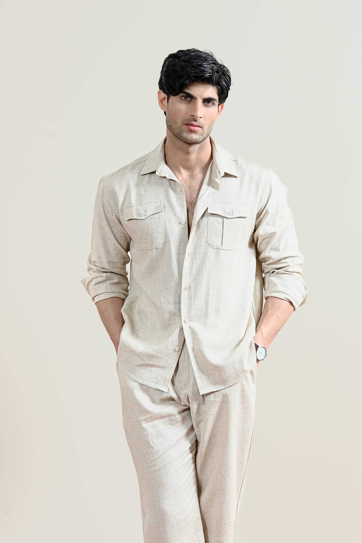 Heritage Double Pocket Linen Shirt (MCS-17)