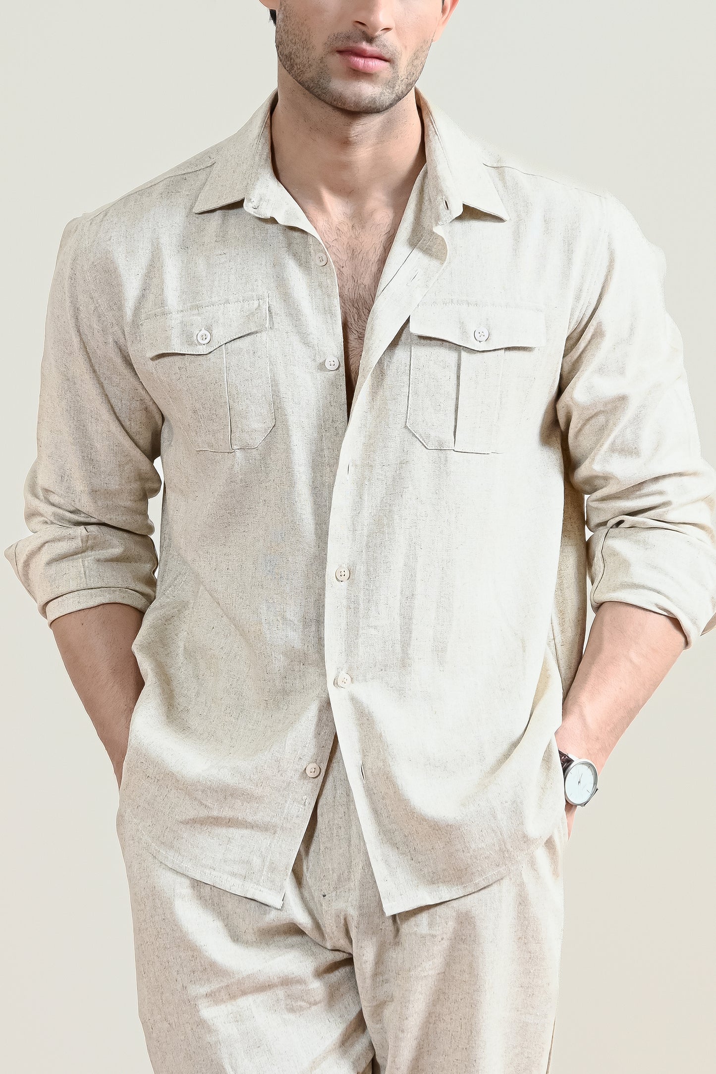 Heritage Double Pocket Linen Shirt (MCS-17)