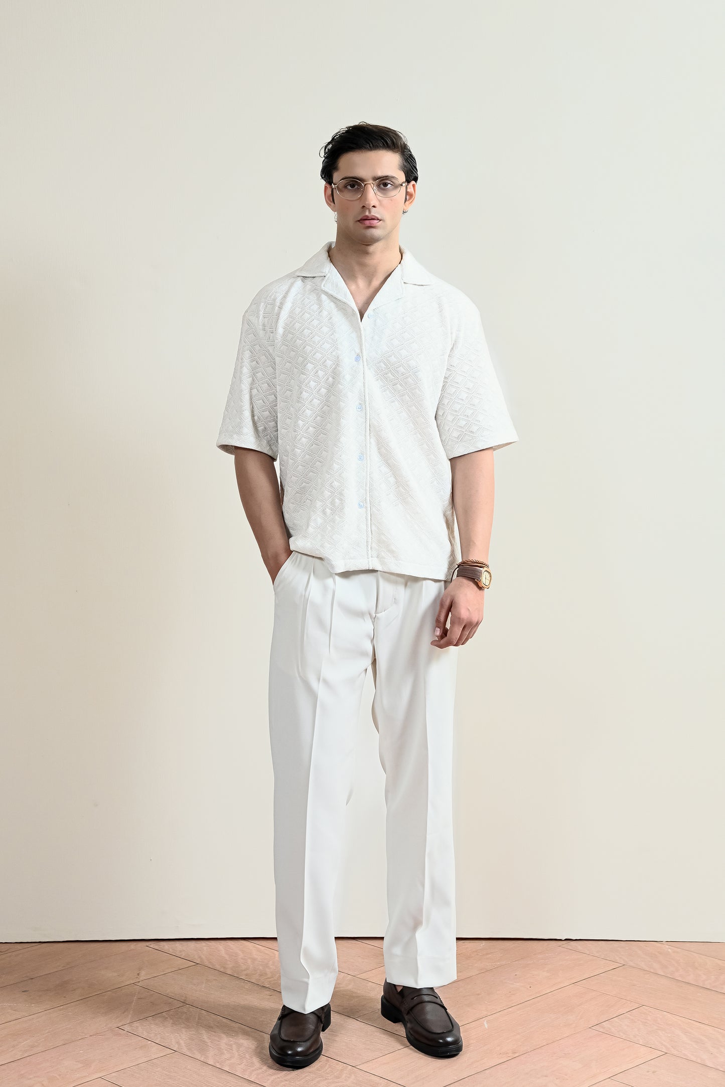 Jacquard Cuban Shirt (MCS-26)