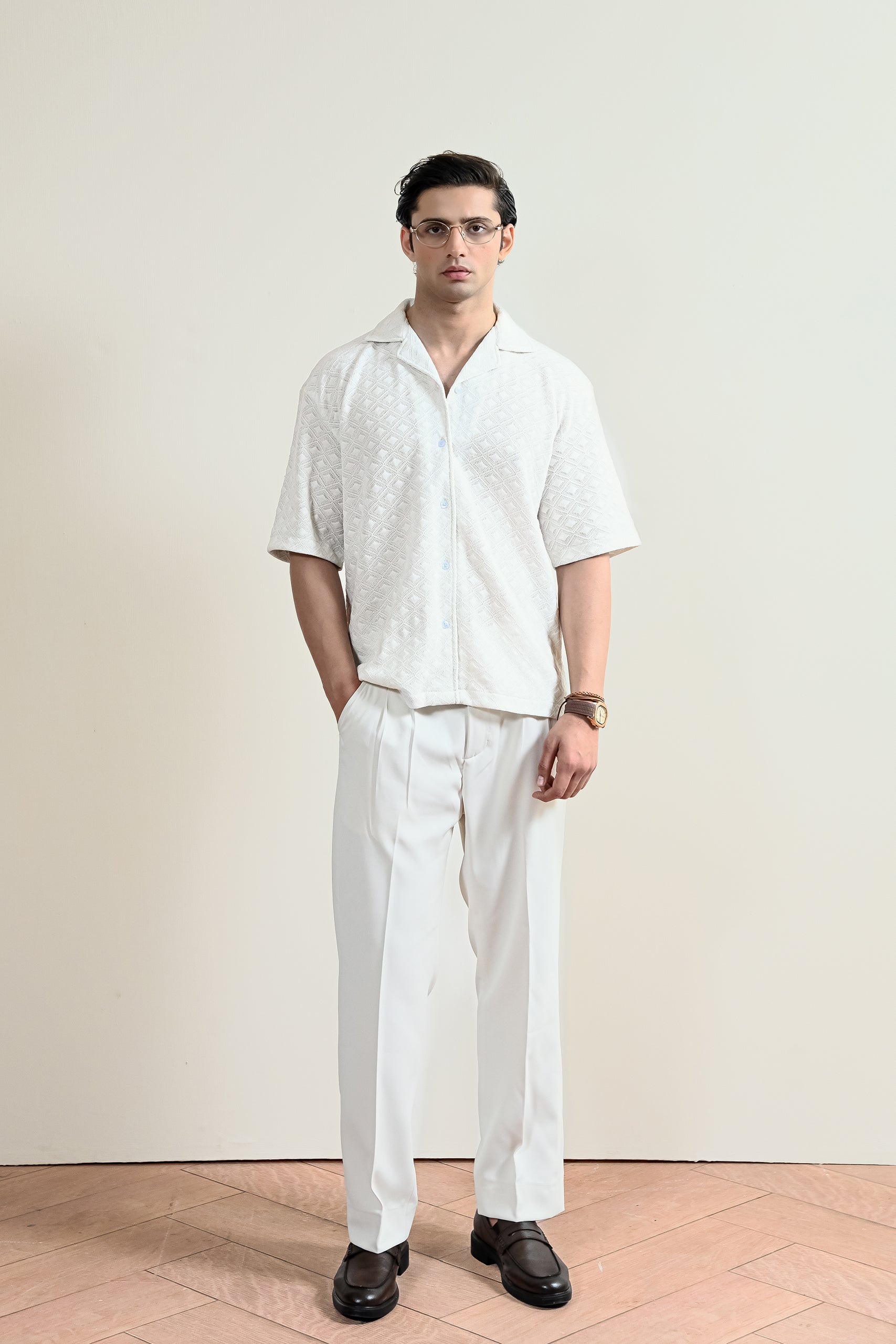 Jacquard Cuban Shirt (MCS-26)