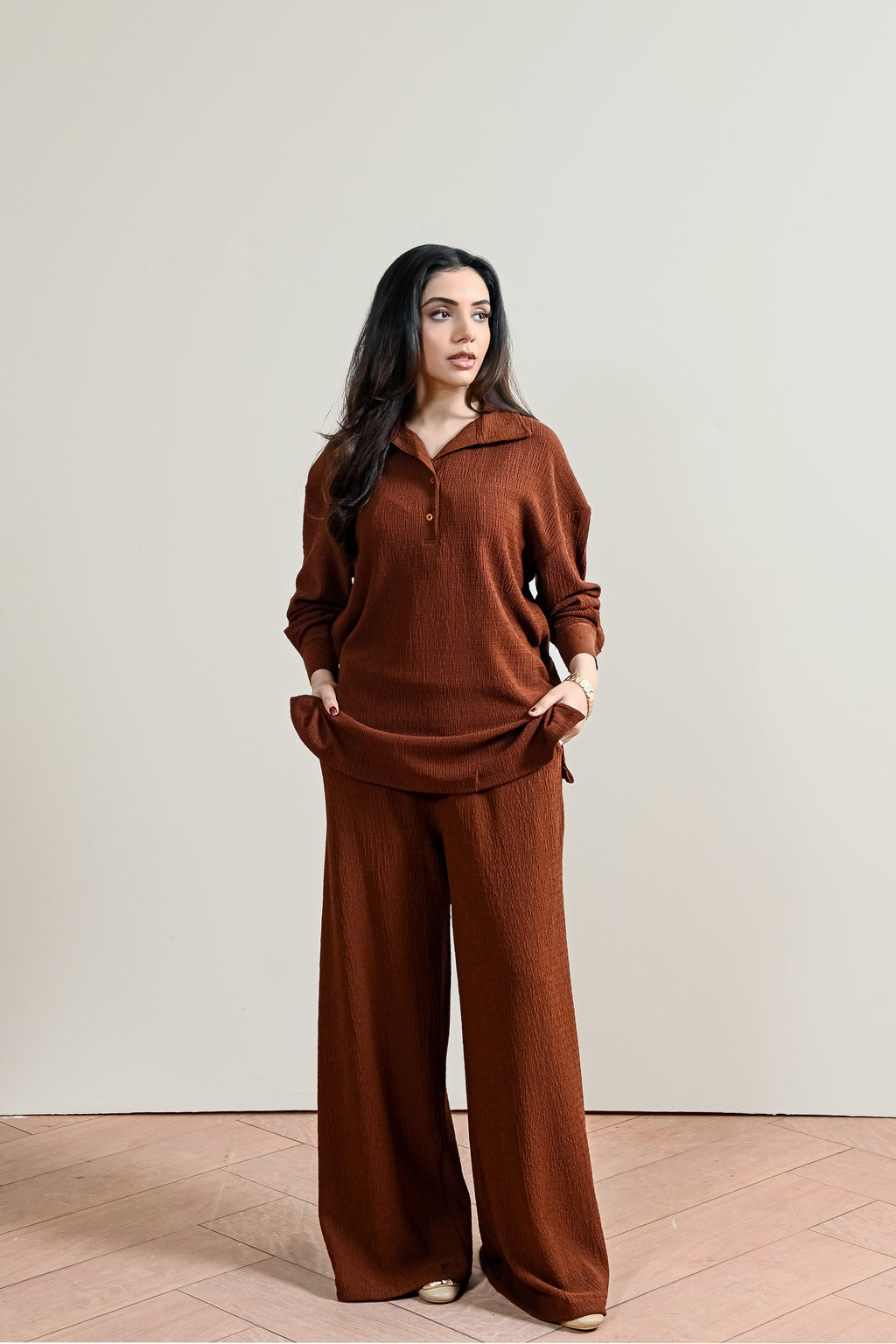 Textured Flared Trouser (WRT-07)