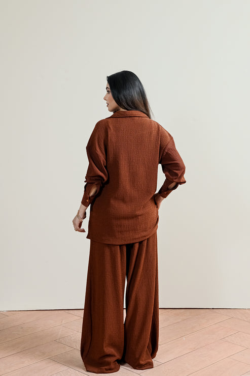 Russet brown Trousers for Women