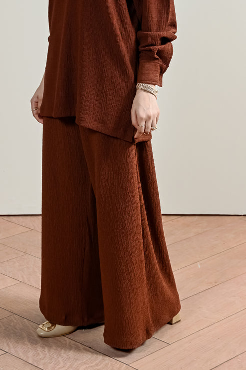 Russet brown Trousers for Women