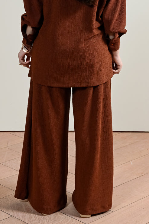 Russet brown Trousers for Women