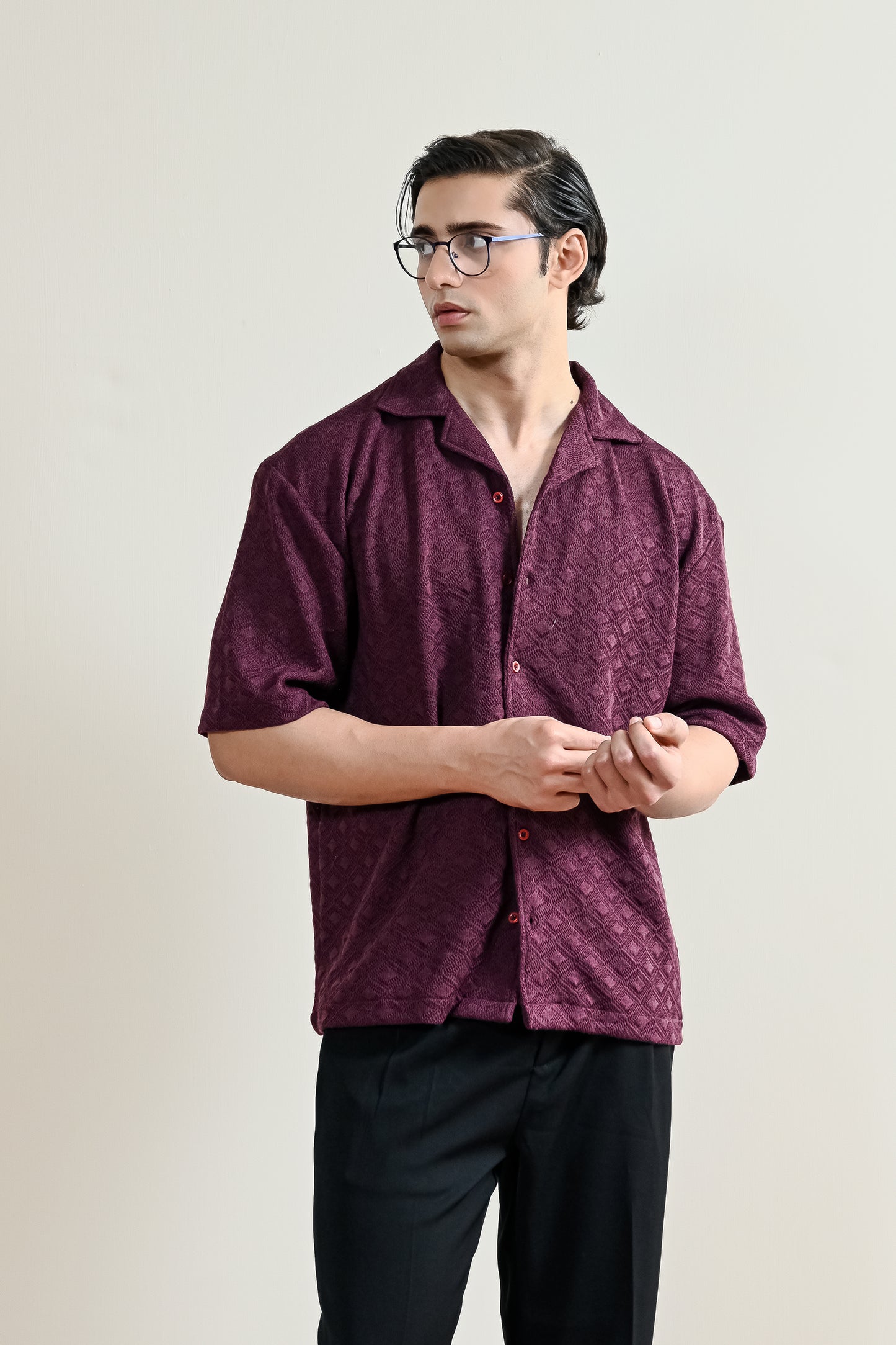 Jacquard Cuban Shirt (MCS-25)