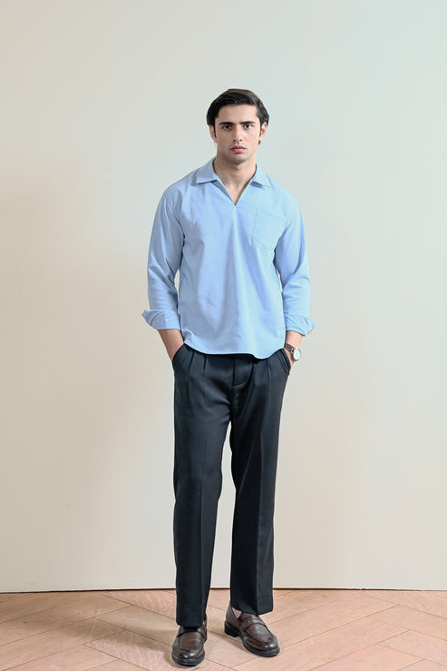 Ice blue Casual Shirt for Men